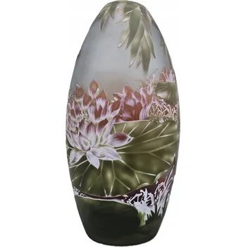 Váza Skleněná váza barevná Modrá vázička Dárek Váza dekorace ruční výroba