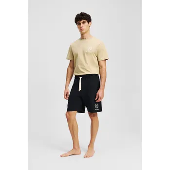Pánské kraťasy TEPLÁKOVÉ ŠORTKY KARL LAGERFELD HOTEL KARL CREST SWEATSHORTS BLACK