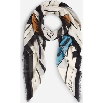 Šátek ŠÁTEK KARL LAGERFELD K/SIGNATURE BAGS SCARF DARK STILL WATER