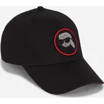 KŠILTOVKA KARL LAGERFELD IKON RHNSTN PATCH CAP BLACK