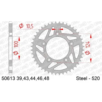 Nářadí na motocykly Ozubení zadní ocelové Afam 50613 46z velikost 520