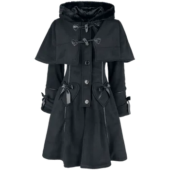 Dámský kabát Kabáty Rockabilly z Poizen Industries - Kabát Edelmina - Ženy - černá