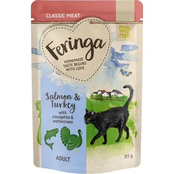 Krmivo pro kočku Feringa vlhké krmivo losos krůta 85g kapsička