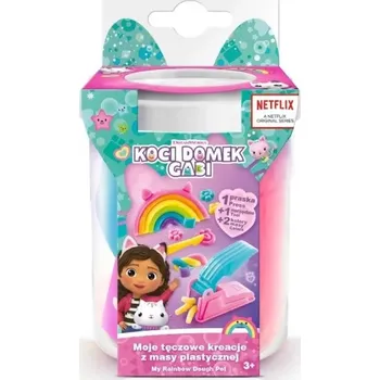 kreativní sada Sada s modelínou GABBY’S DOLLHOUSE Moje duhové kreace – Bílý