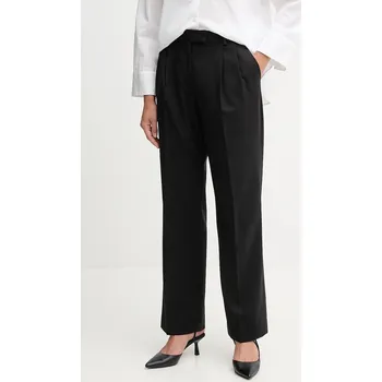 Dámské kalhoty Kalhoty s příměsí vlny Tommy Hilfiger WW0WW48352 černá 99X, vel. 42