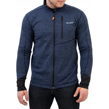 Pánská mikina GRAFF ROZEPÍNACÍ MIKINA TERMOAKTIVNÍ MIKINA NA ZIP NÁMOŘNICKÁ MODRÁ MODRÁ, vel M