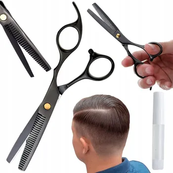 Kadeřnické nůžky PROŘEZÁVACÍ NŮŽKY ČERNÉ 17CM (200)