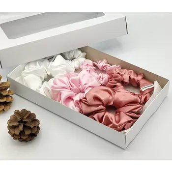 Dárková sada gumiček v růžové - 6 scrunchies