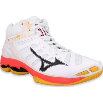 Pánská sálová obuv Mizuno Wave Voltage 2 Mid V1GA246598 - white/fiery coral 2/citrus 41