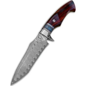 Kuchyňský nůž KnifeBoss lovecký damaškový nůž Rosewood VG-10 + doprava zdarma!