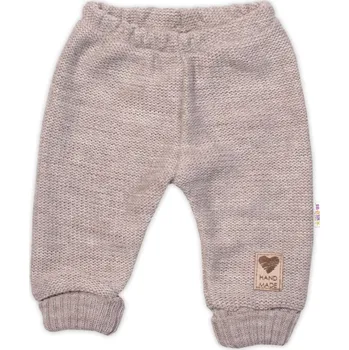 Kojenecké oblečení Pletené kojenecké kalhoty Hand Made Baby Nellys, béžové, vel. 68/74