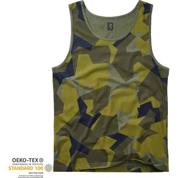 Pánské tričko BRANDIT tílko Tank Top swedisch camo M90 Velikost: XL