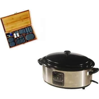 Masáž MH Star Hot stones set včetně středního ohřívače a 64 kamenů