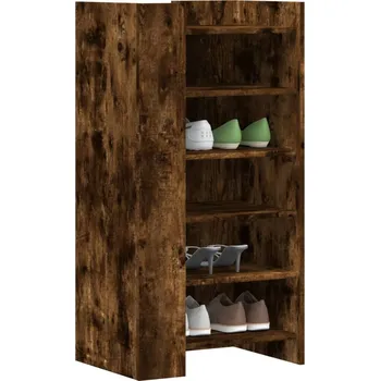 Botník zahrada-XL Botník kouřový dub 52 x 37,5 x 100 cm kompozitní dřevo 848448