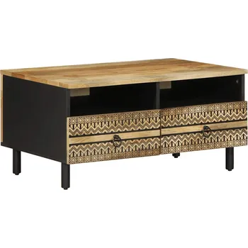 Konferenční stolek zahrada-XL Konferenční stolek černý 80x54x40 cm masivní hrubý mangovník 4018641