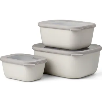 Dóza na potraviny Box na potraviny CIRQULA RECT XL, sada 3 ks, severská bílá, plast, Mepal