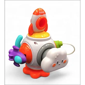 SENZORICKÁ MANIPULAČNÍ KOSTKA MONTESSORI RAKETA - EDUKAČNÍ HRAČKA