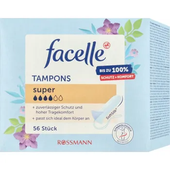 Menstruační tampony FACELLE SUPER tampony 56 ks