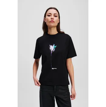 TRIČKO KARL LAGERFELD JEANS KLJ REG FLOWER COLOUR TEE BLACK