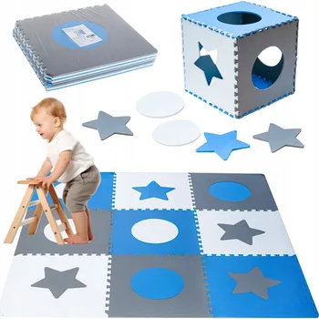 Pěnové Puzzle 180x180 Kontrastní Vzdělávací Pěnová Podložka Ke Skládání Velká