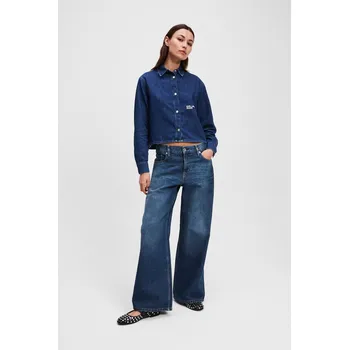 Dámské džíny DŽÍNY KARL LAGERFELD JEANS KLJ LR WIDE LEG DENIM TINTED WASHED BLUE