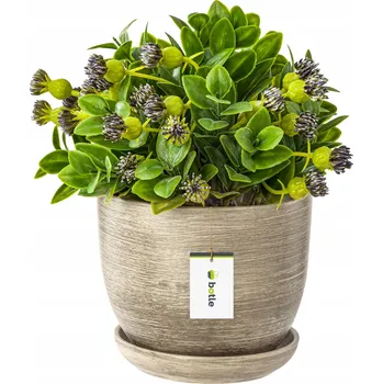 Květináč Keramický Květináč , šedý Botle 25 cm x 25 x 20 cm