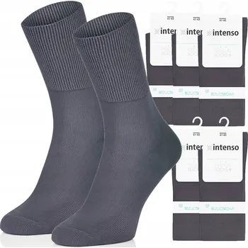 Pánské ponožky 5 x PONOŽKY ZDRAVOTNÍ PONOŽKY INTENSO MEDICAL ponožky ŠEDÉ