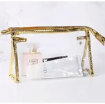 Kosmetická taštička průhledná-zlatá 23…
