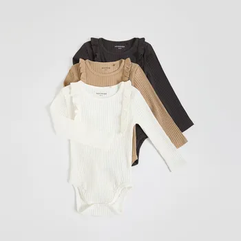 Reserved - Body s volánkem 3 balení - krémová - 203FU-01X - 203FU-01X-80