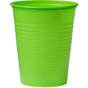 Jednorázové nádobí Kelímky plastové jednorázové barevné Dopla (100 ks) limetková