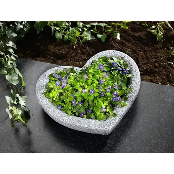 Květináč Květináč Srdce 30 x 27 x 7 cm z umělého kamene
