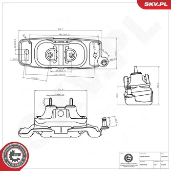 Zavěšení motoru Zavěšení motoru ESEN SKV 75SKV280