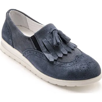 Dámské pantofle PédiConfort Kožené mokasíny nám. modrá 36