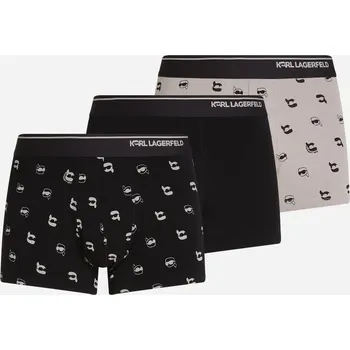 Boxerky SPODNÍ PRÁDLO KARL LAGERFELD IKON AOP TRUNK KARL DOT-ASH BLACK