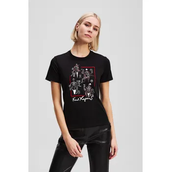 Dámské tričko TRIČKO KARL LAGERFELD KARL SERIES T-SHIRT BLACK