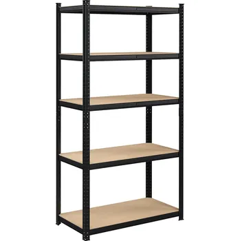 SONGMICS Pětipatrový regál, 180x90x40cm, černý Regály