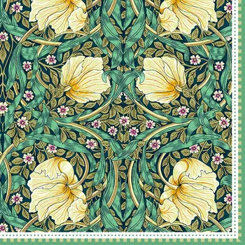 Papírový ubrousek PAPÍROVÉ UBROUSKY Květiny a Ornamenty William Morris Černé, SADA 20 KS