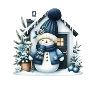 Vánoční dekorace Nažehlovací obrázek - vánoční sněhulák II (9,0 x 8,5 cm)