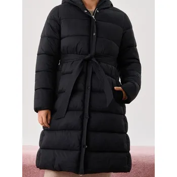 Dámský kabát Sinsay - Bunda puffer s kapucí - černá - 571FH-99X - 571FH-99X-XXL