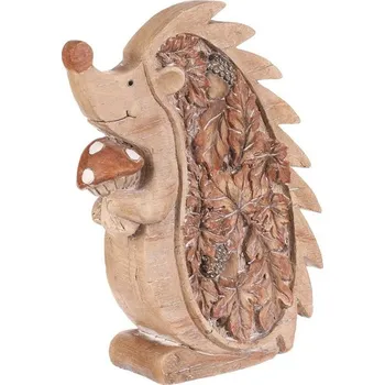 Ježek - dekorace s osvětlením, magnesium, imitace dřeva