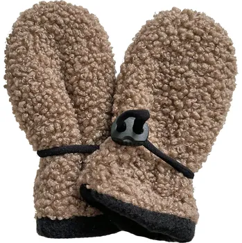 Rukavice béžové teddy rukavičky