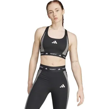 Podprsenka Dámská sportovní podprsenka adidas TF MS CB BRA mab Černá, Šedá, Bílá