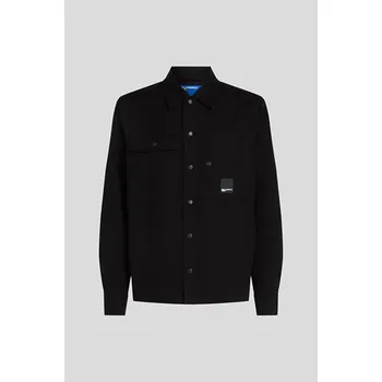 Pánská casual bunda BUNDA KARL LAGERFELD JEANS KLJ CANVAS OVERSHIRT JACKET BLACK