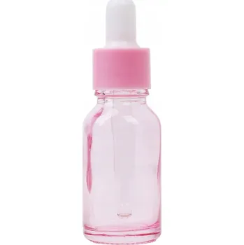 Skleněná lahvička s pipetou SVĚTLE RŮŽOVÁ 15 ml