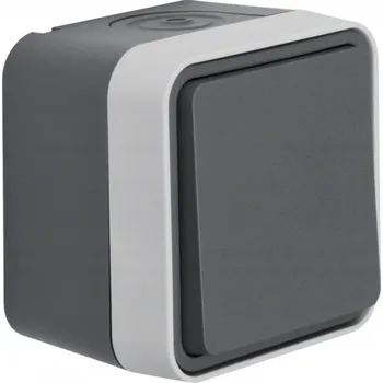 vypínač Jednopólový vypínač Klasický Hager odstíny šedé 30763505