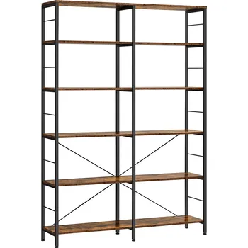 Nábytek VASAGLE Regál na knihy, 172.5×120×30cm, černý Knihovna