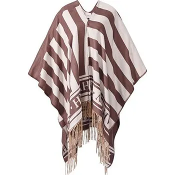 Jezdecká mikina Pončo HVP Shelly AW 25/26, hnědo-krémové