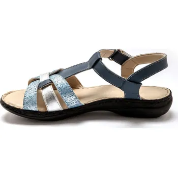 Dámské pantofle PédiConfort Ultra lehké kožené sandály modrá 39