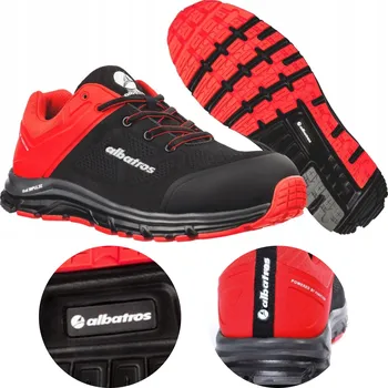 Pracovní obuv Pánské pracovní boty BOZP sportovní adidasy Albatros Lift Red Impulse S1P 47