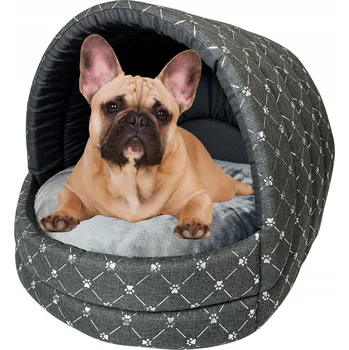 Pelíšek pro psa Szyszka Bouda pro psa šedá 62 cm x 52 cm